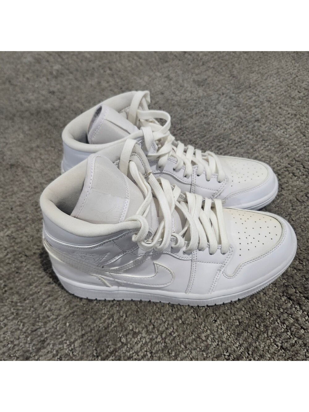 Nike Air Jordan 1 Retro High OG White Sneakers Size US 8
